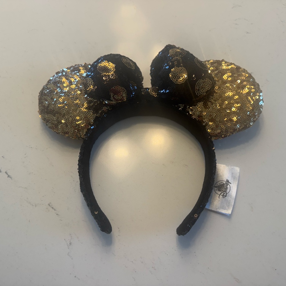 Disney Gold Sequin Minnie Mouse Headband